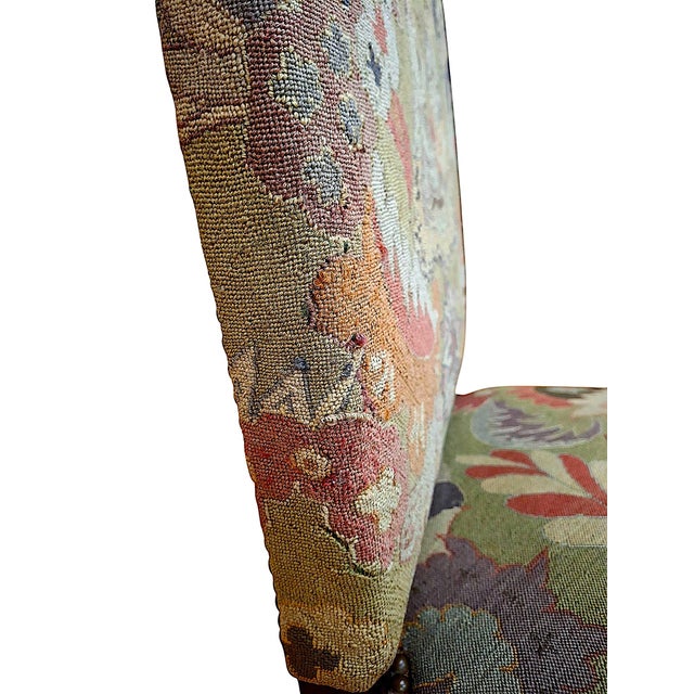Pair of Antique Louis XIV Style, Needlepoint-Upholstered Side Chairs For Sale In San Francisco - Image 6 of 18