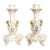 Italian Capodimonte Style Ceramic Candlestick Holders, a Pair For Sale