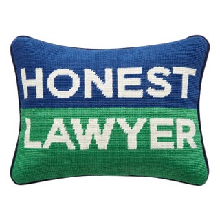 Honest Lawyer Needlepoint Pillow For Sale