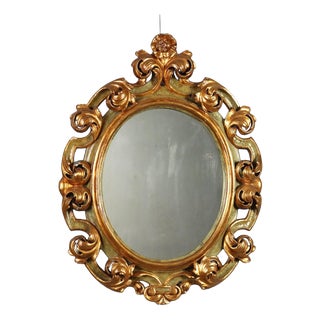 19th Century Eclectic Mirror in Carved and Gilded Wood, Italy For Sale