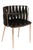 Modern Milano Dining Chair in Black and Gold For Sale