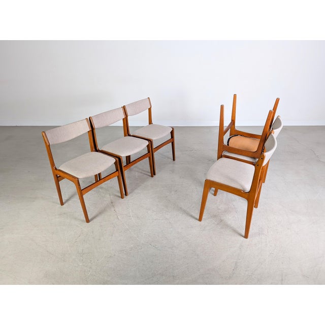 Wood Vintage Chairs in Teak by Erik Buch, Set of 6 For Sale - Image 7 of 10