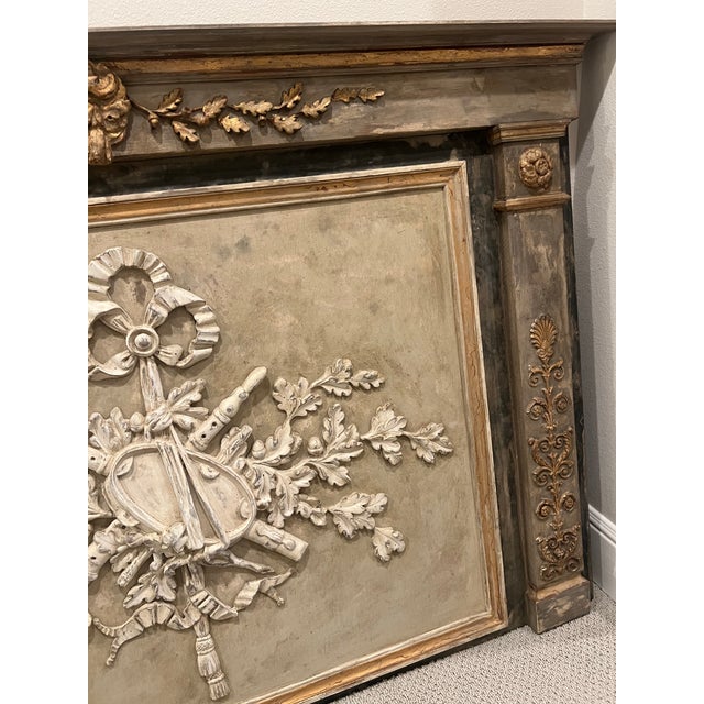 Wood 20th Century Antique French Wooden Wall Carved Panel For Sale - Image 7 of 7