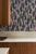 Tassel Trellis Grasscloth Wallpaper by House Party | Black Lacquer | 6 Yards For Sale - Image 4 of 7
