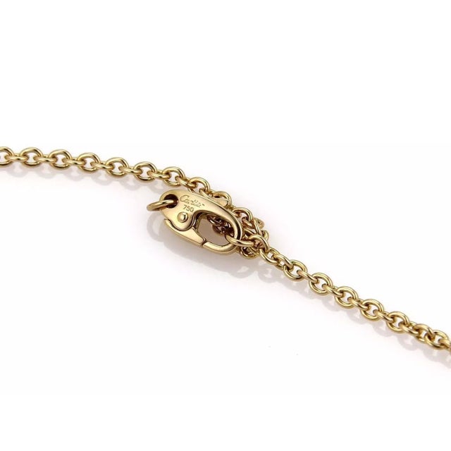 Cartier Cartier Trinity 18k Gold Mini Ring Love Knot Pendant Double Lariat Necklace For Sale - Image 4 of 4