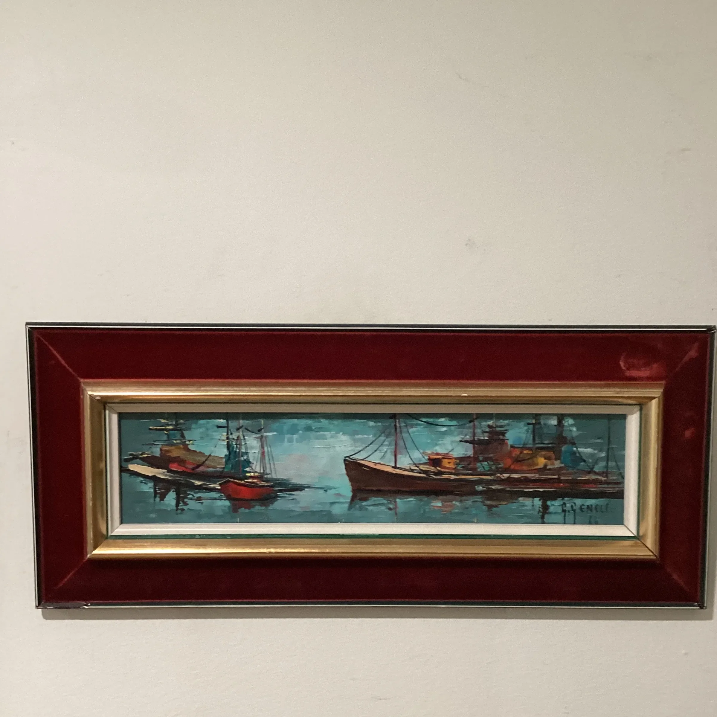 MORGAN【船場】油彩画 mid-century-painting-on-canvas