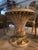 Elegant French Provincial Glass Dining Table With 6 Upholstered Chairs For Sale - Image 4 of 4