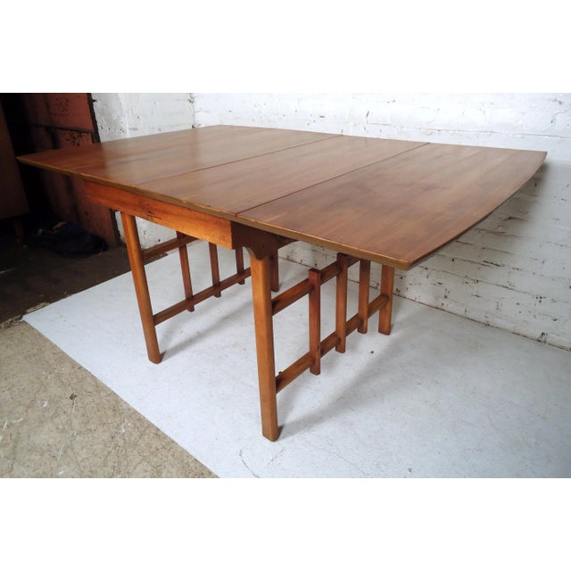1960s Mid-Century Modern Drop Leaf Table For Sale In New York - Image 6 of 11