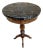 Vintage French Walnut Side Table with Black Marbled Tabletop, 1880s For Sale