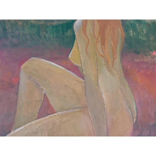 Laimdots Murnieks, Girl with Red Hair, 1996, Oil on Cardboard For Sale - Image 5 of 8