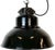 Industrial Black Enamel Factory Lamp with Cast Iron Top from Elektrosvit, 1960s For Sale