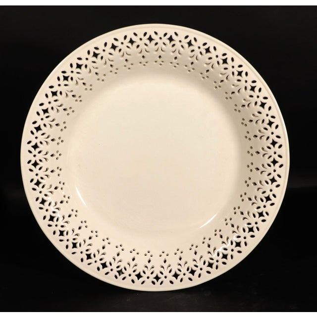 Creamware Covered Pierced Chestnut Basket and Stand, For Sale - Image 11 of 14