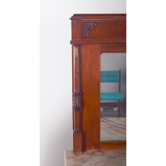 Vintage Sideboard with Marble Top and Mirror, 1920s For Sale - Image 3 of 11