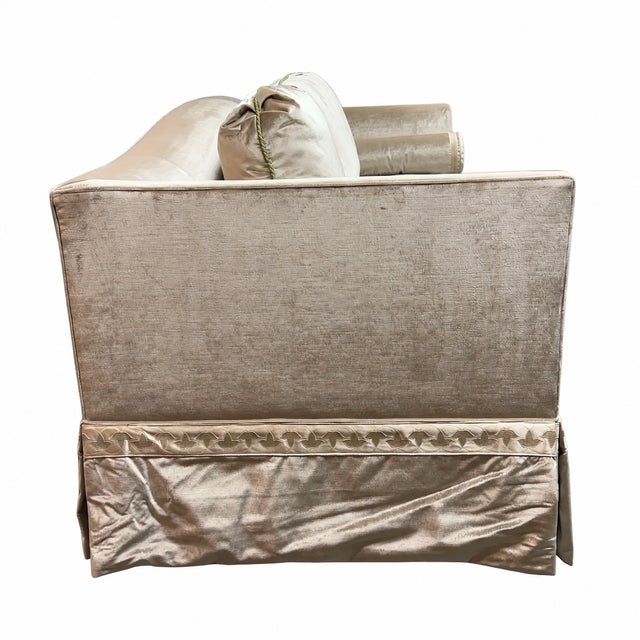 2010s Baker Furniture Silk Velvet Sofa For Sale - Image 5 of 10