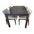 Calligaris Dining Set: Extendable Glass Mahogany Table, 4 Leather Seats For Sale