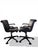 Vintage Sapper Office Chairs in Black Leather on Glides by Richard Sapper for Knoll, 1979, Set of 2 For Sale - Image 3 of 14