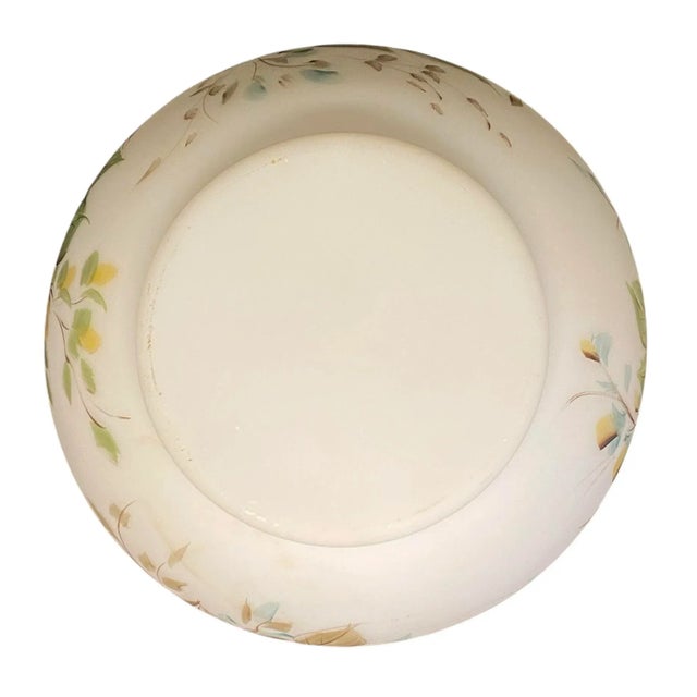 Mid 20th Century L. G. Wright Hand Painted Milk Glass Candy Box With Pink Roses Decoration For Sale - Image 9 of 12