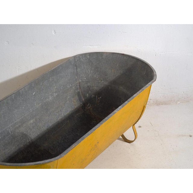Rustic Galvanized Metal Container by Amaru For Sale - Image 3 of 8