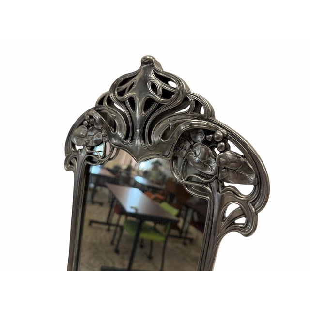 Gothic Vintage Art Nouveau Style Resin "Maiden" Vanity Table Mirror For Sale - Image 3 of 5
