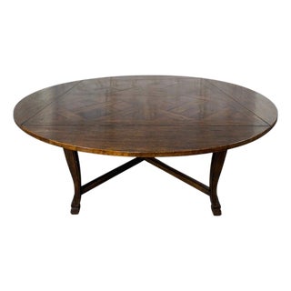 Monumental French Parquet of Versailles Convertible Dining Table For Sale