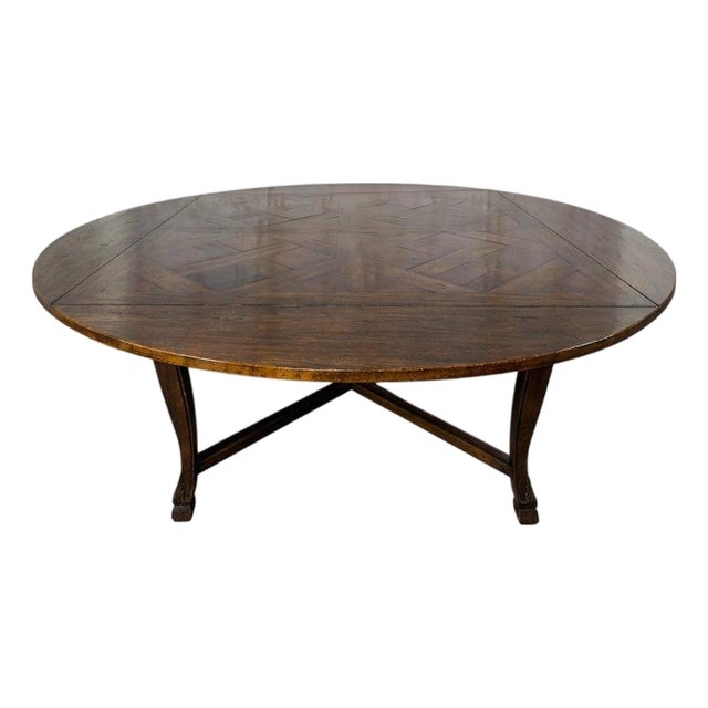 Monumental French Parquet of Versailles Convertible Dining Table For Sale