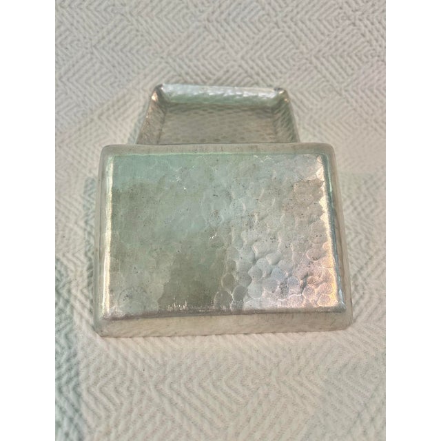 Metal 1950’s Mid-Century Hand-Hammered Aluminum Cocktail Appetizer Trays - A Set of 10 For Sale - Image 7 of 7