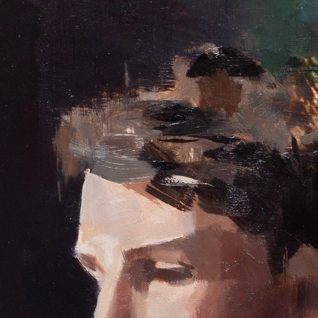2020s Contemporary Brother by Jon Doran | Oil on Panel Profile Portrait of a Young Man For Sale - Image 5 of 9