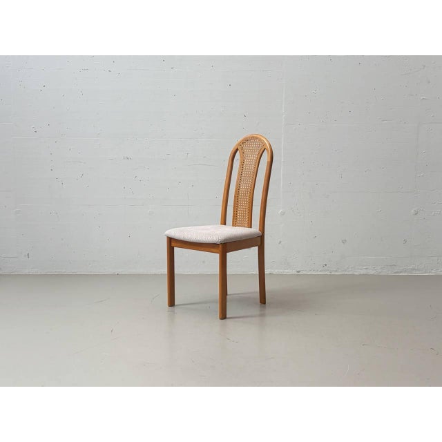 Brown Vintage Dining Chairs with Viennese Caning from Lübke, 1980s, Set of 6 For Sale - Image 8 of 18