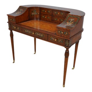 Maitland Smith Adams Paint Decorated Carlton House Desk For Sale