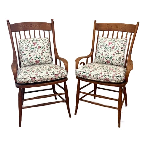 Late 19th Century Antique Pressed Back Armchair (Pair) For Sale