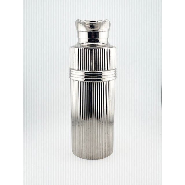 Mid-Century Christian Dior Modernist Ribbed Silver Thermal Carafe For Sale - Image 9 of 14