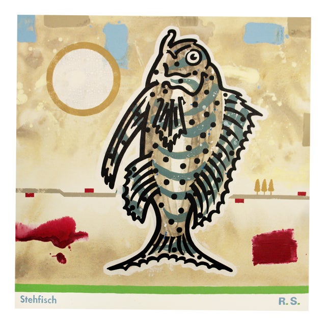 Ralf Schmidt, Stehfisch, 2014, Acrylic & Canvas For Sale