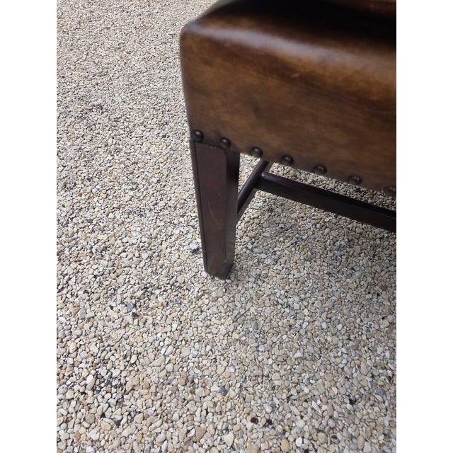 Pair of Henredon Leather Armchairs For Sale In San Antonio - Image 6 of 18