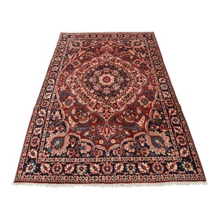 1970s Vintage Persian Bakhtiari Rug 7′ X 10’4” For Sale