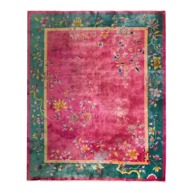 Early 20th Century Chinese Art Deco Rug For Sale