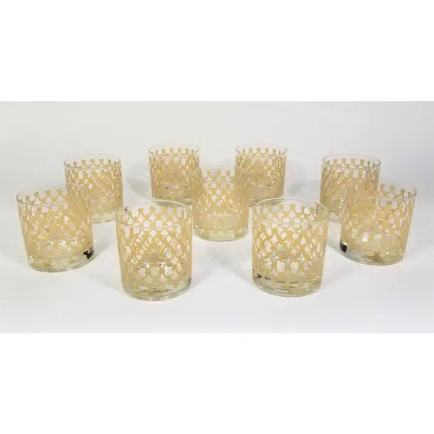 Glass Georges Briard Glassware Barware, Mid Century, 1970s For Sale - Image 7 of 12
