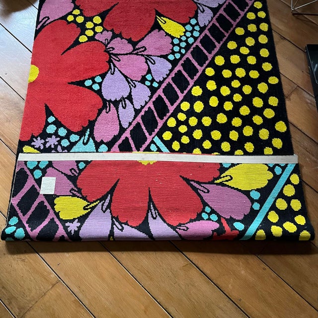 Flower Power Rug, 1970s For Sale - Image 11 of 12