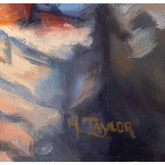 Impressionist Marjorie Taylor Oil Painting on Canvas Provencal Doorway 2000 For Sale - Image 3 of 3