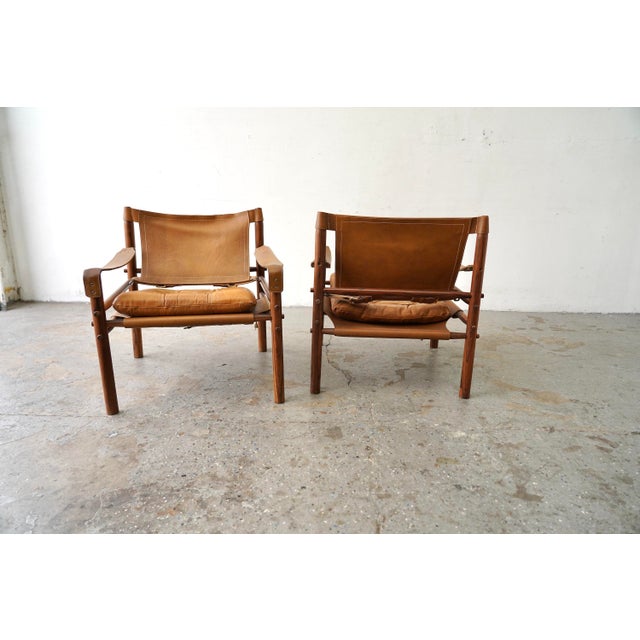Pair of Arne Norell “Safari” Rosewood Lounge Chairs, Model Scirocco — Sweden, 1960s For Sale In Las Vegas - Image 6 of 18