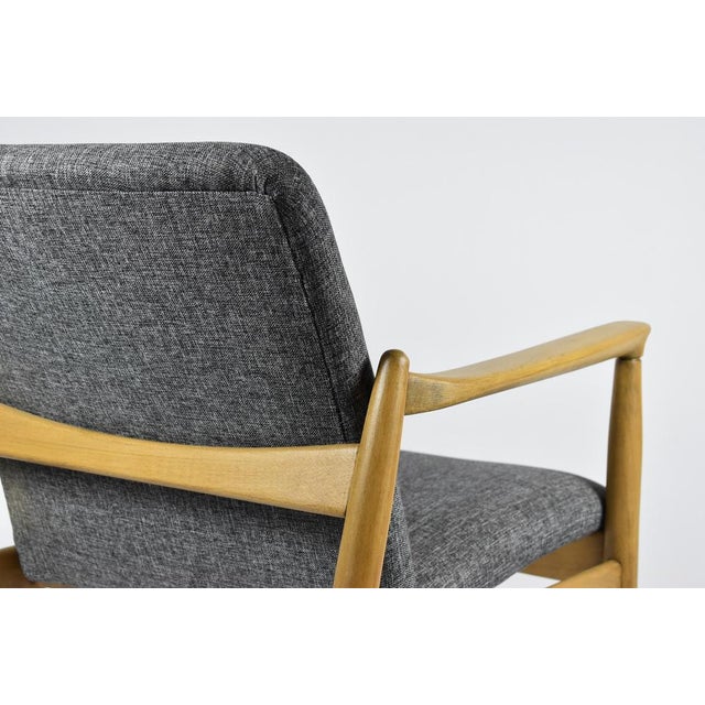 Vintage Grey Fabric Armchair by E. Homma, 1960s For Sale - Image 9 of 15