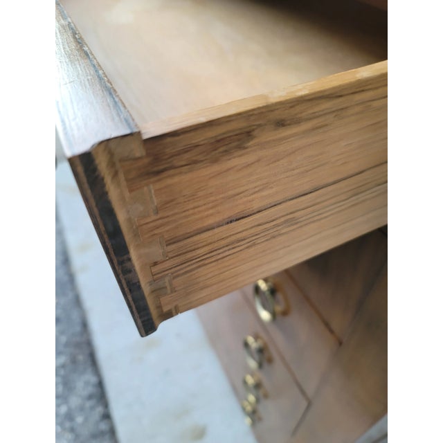 Mid 20th Century Baker Furniture French Empire Style Cherry Wood Highboy Dresser For Sale - Image 11 of 12