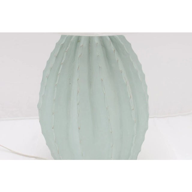 1960s Pair of 1960s Textured Pottery Lamps For Sale - Image 5 of 11