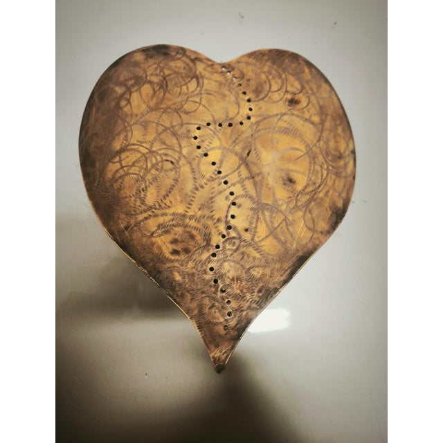Heart-Shaped Wall Lamp in Brass, 1960s For Sale - Image 11 of 18