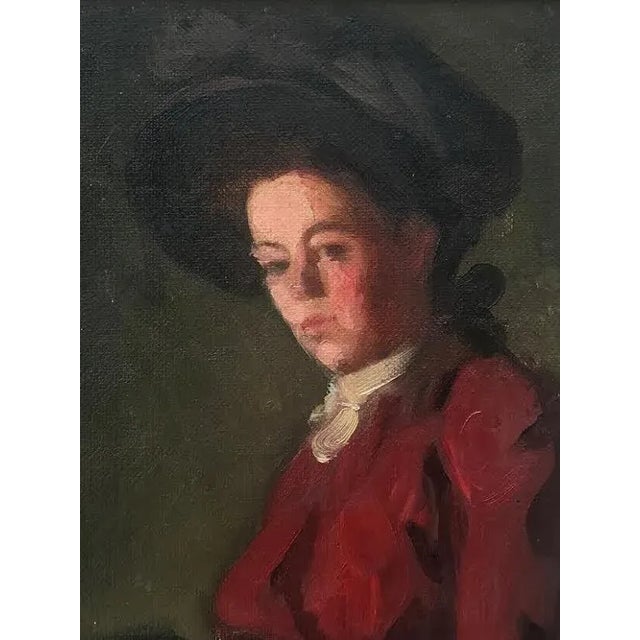 American American Impressionist Portrait of a Young Woman Robert Henri For Sale - Image 3 of 10