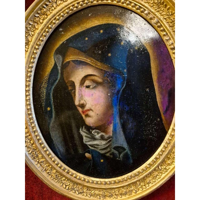 Virgin in Prayer, Italian School, Oil on Copper, Early 18th Century. For Sale - Image 10 of 12