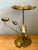 Mid 20th Century Vintage Carole Stupell Brass Lotus Leaf Accent Table For Sale - Image 5 of 14