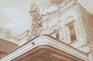Vintage Cyanotype Arcadia Theater Temple Texas Sepia Photograph