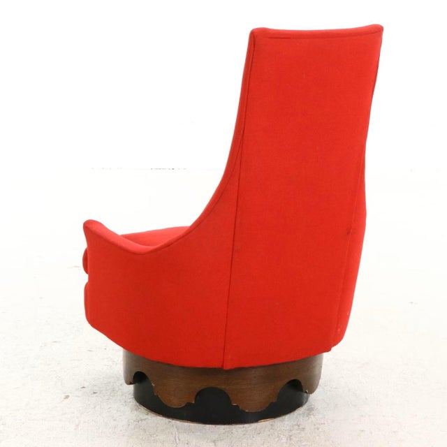 Mid-Century Modern Late 1960's Mid-Century Modern Rowe Furniture Adrian Pearsall 'Strictly Spanish' Swivel Chair For Sale - Image 3 of 9