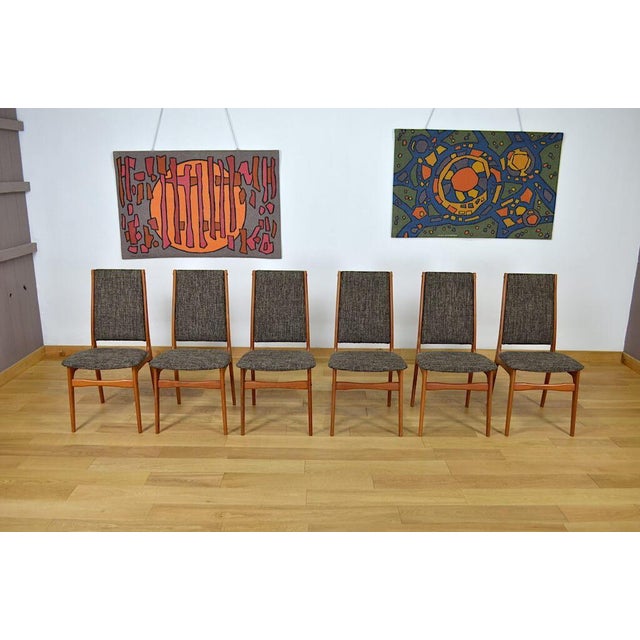 Brown Danish Chairs by Schionning and Elgaard for Randers, 1960, Set of 6 For Sale - Image 8 of 8