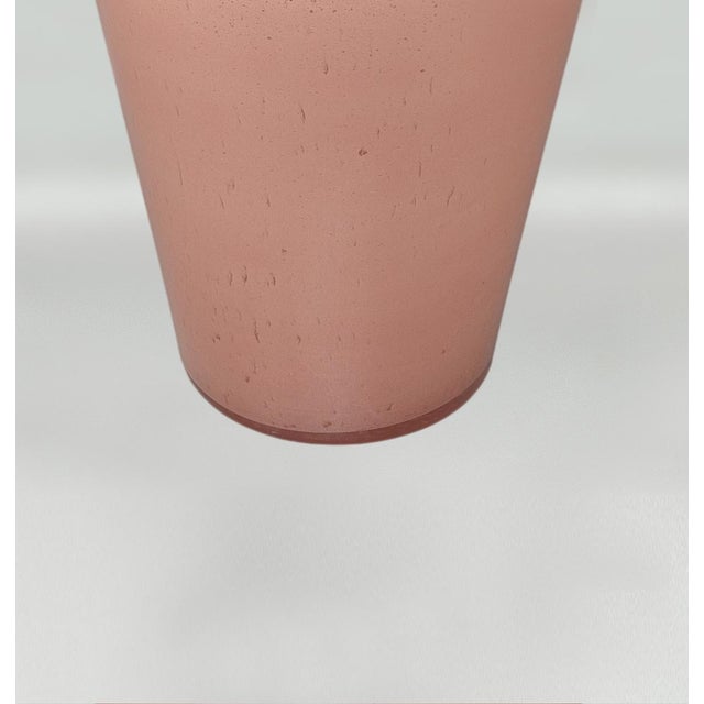 Pink Antique Murano Blown Pink Vase by Maestro Del Vetro, 1970s For Sale - Image 8 of 9
